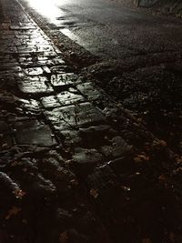 Puddle on road