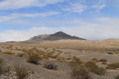 Scenic view of desert against sky