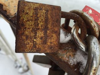 Close-up of rusty metal