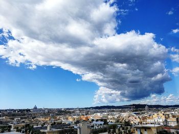 Aerial view of cityscape against sky