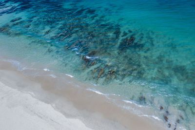 High angle view of beach