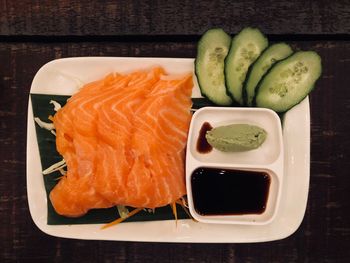 Close-up of fish on plate