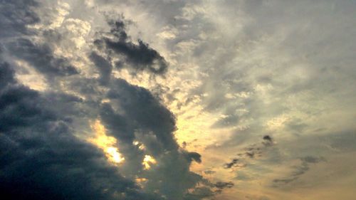 Low angle view of cloudy sky