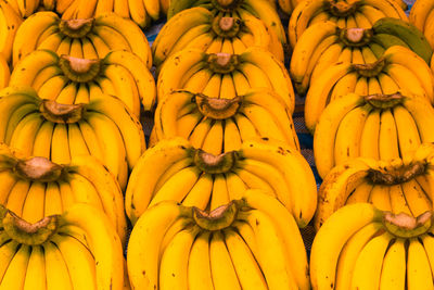 Full frame shot of yellow fruits for sale at market stall