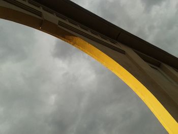 Low angle view of built structure against cloudy sky