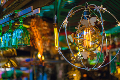 Close-up of illuminated christmas decoration