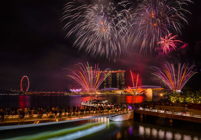 Pre fireworks performance for national day sg 54, merlion park