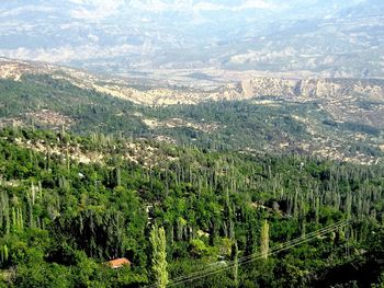 Aerial view of rural landscape