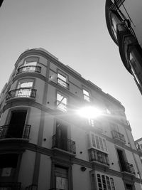 Low angle view of building against clear sky