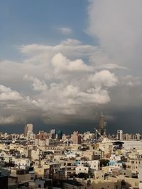 High angle view of buildings in kaohsiung city, taiwan