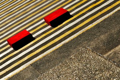 Close-up of multi colored road