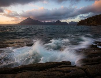 View of dramatic sky over sea