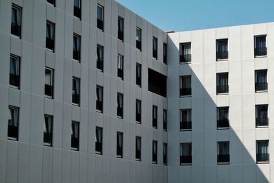 Low angle view of building against clear sky
