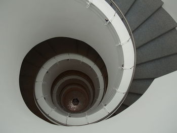 Directly below shot of spiral staircase