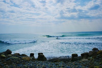 Scenic view of sea against sky