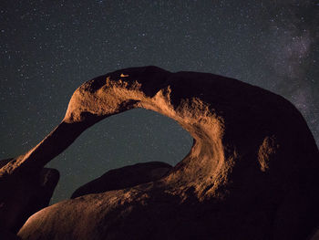 View of star shape at night