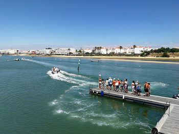 People waiting for cabanas ferry