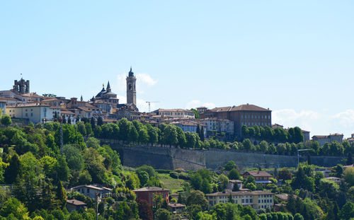 Panoramic view of cityscape against sky