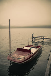 View of boats in harbor