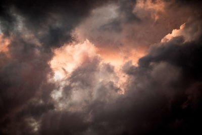 Low angle view of dramatic sky