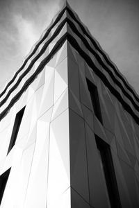 Low angle view of modern building against sky