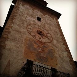 Low angle view of clock tower