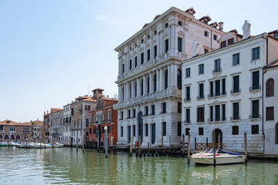 View of buildings in canal