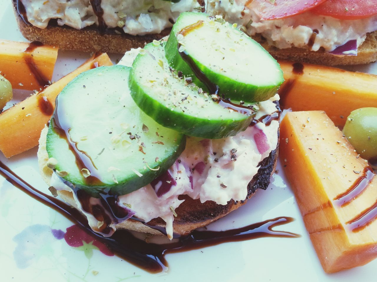 food and drink, food, freshness, ready-to-eat, indoors, healthy eating, plate, still life, close-up, indulgence, seafood, serving size, slice, meal, high angle view, vegetable, meat, fish, no people