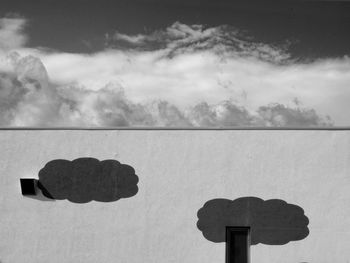 Close-up of snow against sky
