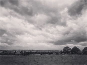 Scenic view of land against sky