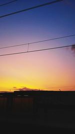 Low angle view of power lines