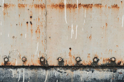 Full frame shot of rusty metal wall