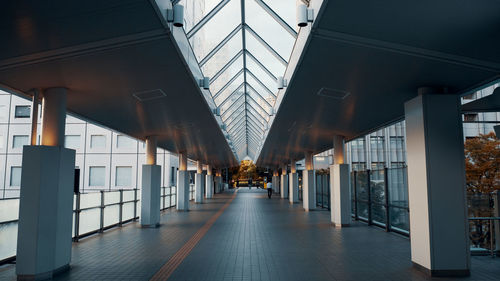 Empty corridor of building