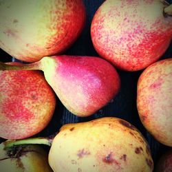 Full frame shot of apples for sale at market stall