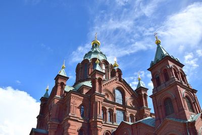 Low angle view of buildings against sky