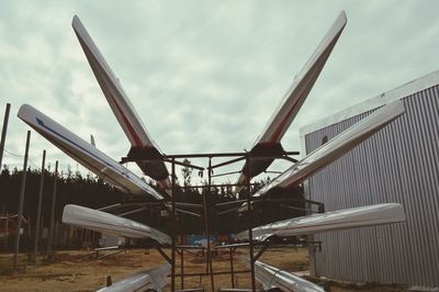 Low angle view of bridge against sky