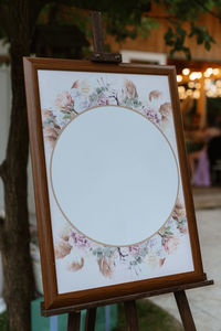 Close-up of empty plate on table