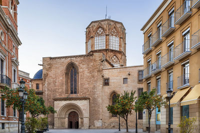 Valencia cathedral or basilica of  assumption of our lady of valencia from carrer del palau, spain