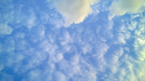 Low angle view of clouds in sky