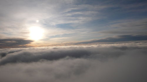 Low angle view of cloudscape against sky during sunset