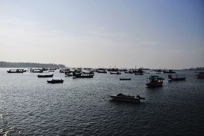 Boats in calm sea