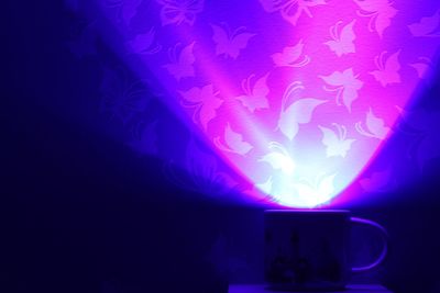 Close-up of illuminated electric light