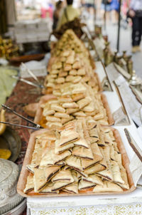 Close-up of food for sale in market