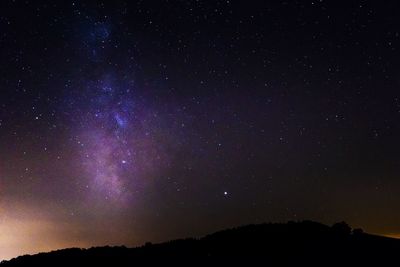 Low angle view of sky at night