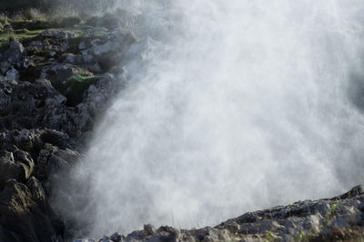 Scenic view of waterfall