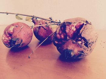 Close-up of fruits on table