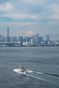 Boats in sea