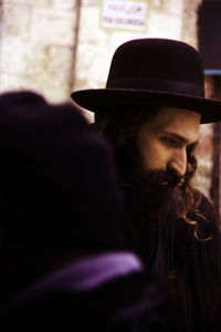 Close-up of thoughtful man looking away