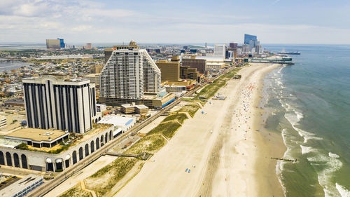 Panoramic view of beach against sky