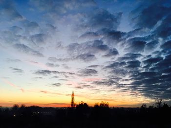 Scenic view of dramatic sky during sunset